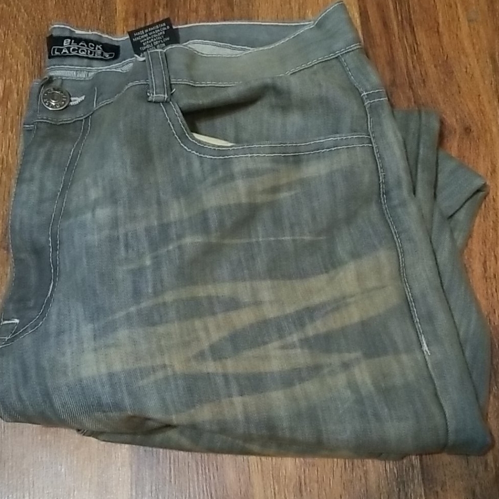 jeans .men black lacquer  size 36. The Jean's  ar